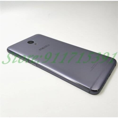 Metal Battery Housing Cover For Meizu M5 Note Battery Back Door Case Back Cover For M621+side key+Camera Lens