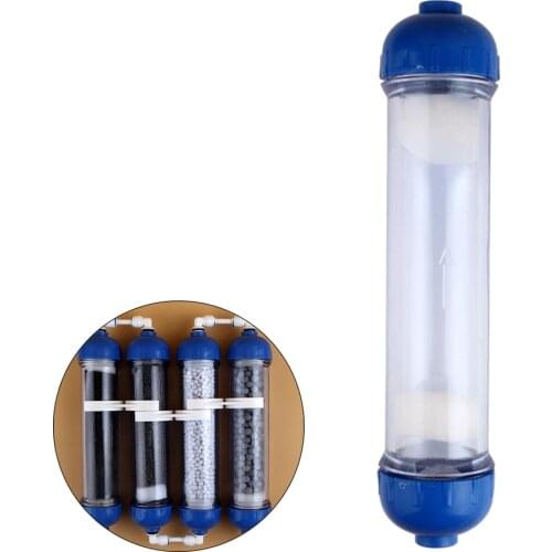 T33 Water Filter Housing Empty Bottle Refill Two Open Ends DIY Refillable Filter Shell Inline Filters Tube Reverse Osmosis