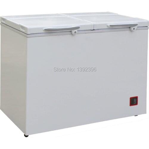 212L new DC compressor freezer 12v refrigerator double temperature double control fridge double doors