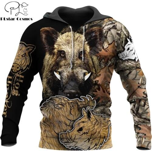 Brand Novelty Hoodies Love Boar Hunting 3D Printed Mens Hooded Sweatshirt Unisex Streetwear Pullover Casual Tracksuits KJ0166