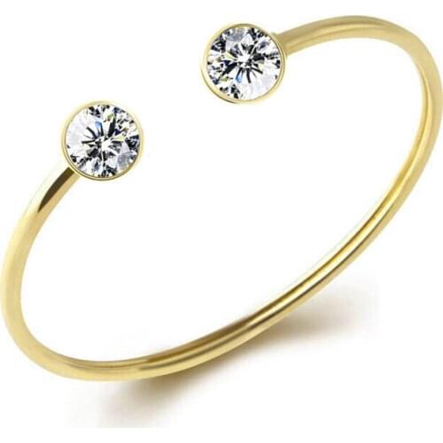 Fashion jewelry zircon open bracelet alloy crystal bracelet ladies bracelet