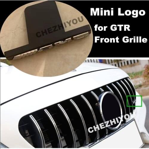 GTR Style Front Grille AMG mini Logo A B C E Class W176 W177 W246 W247 W204 W205 W212 W213 GLC X253 GLE GLS GLA S Class W222