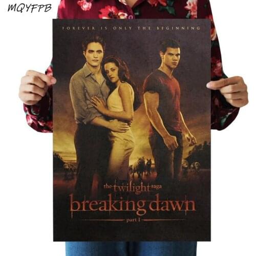 The Twilight Saga:Breaking Dawn Movies Kraft Paper Poster Home Decor Wall Sticker gift 50.5x35cm