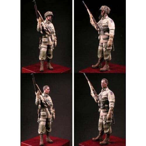 Assembly Unpainted Scale 1/16 120mm US Paratrooper 120mm figure Historical Resin Model