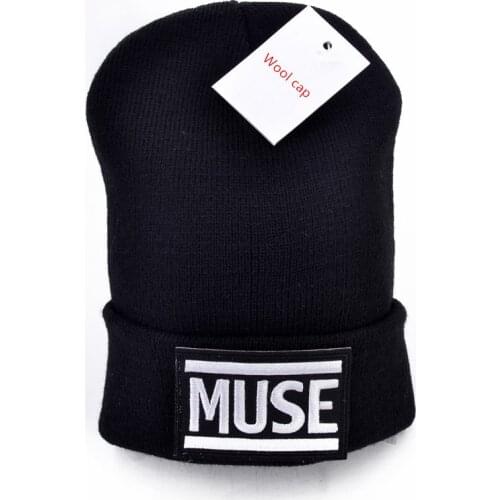 Muse logo Wool Beanies 6 colors Knit Men Winter Hats For Men Women Beanie Warm hat Crochet hat cotton hat