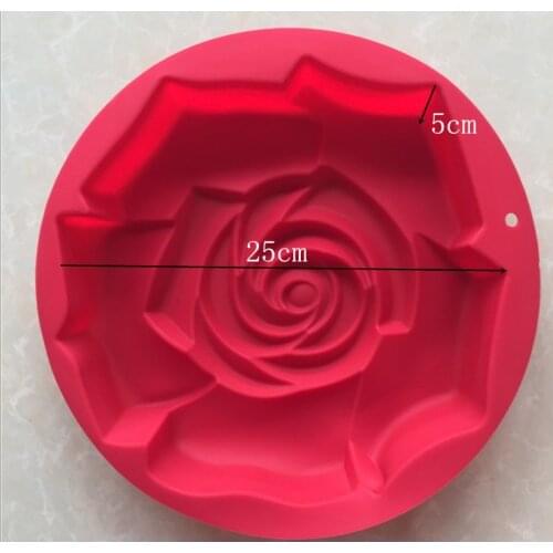 Single large rose baking pan silicone cake mould single - hole large silicone mold
