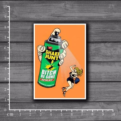 Spoof bitch be gone spray Scrapbooking Stationery Graffiti Sticker Decor For Ablum Scrapbookin Laptop Notebook Sticker