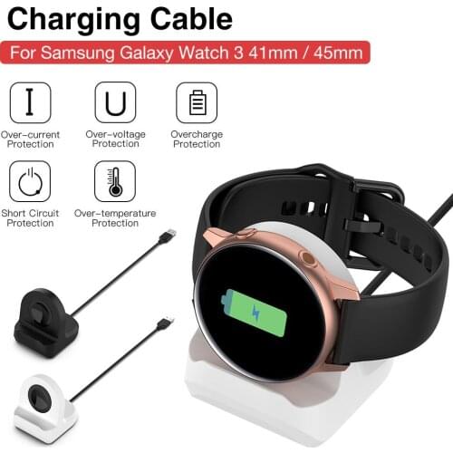 Smart Watch Dock Charger USB Cable Base Cord Wire Desktop Stand Holder For Samsung Galaxy Watch 3 41mm 45mm Accessories