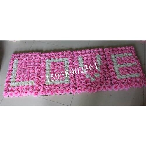 SPR EMS Free Shipping 60*40cm pink Artificial silk rose flower wall wedding background lawn/pillar flower home market decoration