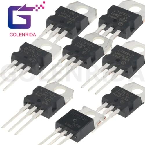 10PCS L7905 L7906 L7908 L7909 L7912 L7915 L7924 LM317T IRF3205 Transistor TO-220 TO220 L7905CV L7906CV L7908CV L7909CV L7915CV