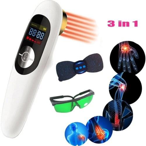 LASTEK Home Use Handheld Pain Relief 3R Laser Therapy Device + 808nm Laser Goggles + Wireless Remote Cervical Massage stickers
