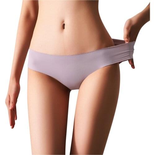 Women Panties Underwear Ultra-thin Viscose Seamless Briefs Comfort Low-rise Ruffles Sexy Solid Color Lingerie Summer New Hot
