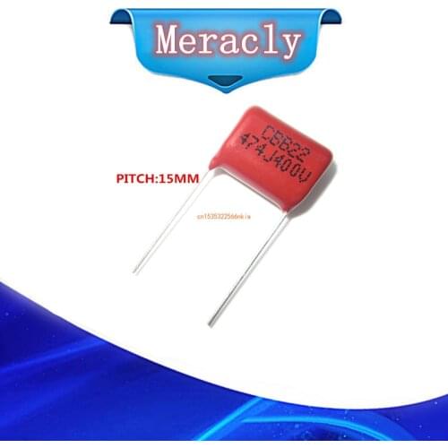10pcs 400V 0.47UF 470NF 474J 0.68UF 680NF 684J Pitch 15mm 400V 5% DIP CBB Polypropylene film capacitor