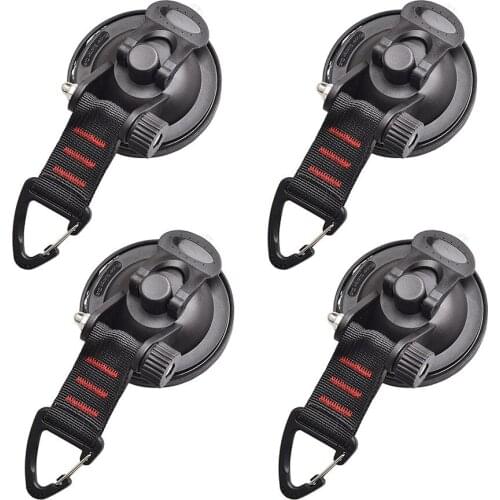 2/4Pcs Outdoor Suction Cup Tie Downs Hook Portable Camping Anchor Securing Hook For Car Awning Tarp Universal Accessories