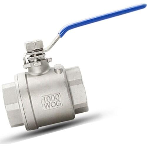2PC Manual Ball Valve Female Thread SS304/SS201 Stainless Steel DN20-DN50