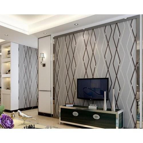 Beibehang Modern striped deerskin cashmere wallpaper 3d living room bedroom TV background wallpaper for walls 3 d papier peint
