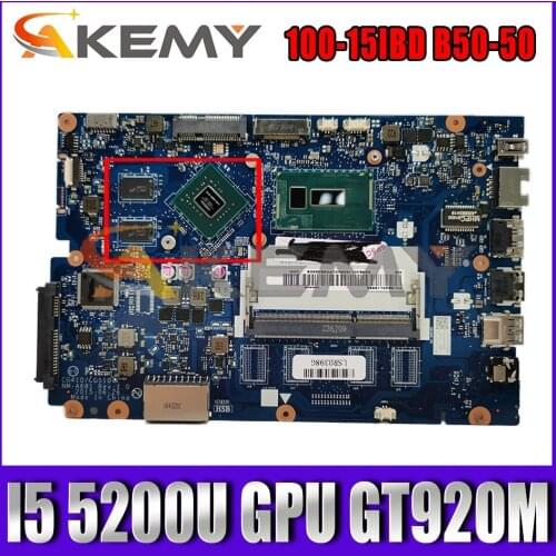 Akemy CG410/CG510 NM-A681 For Lenovo 100-15IBD B50-50 Laptop Motherboard CPU I5 5200U GPU GT920M DDR3 100% Test Work