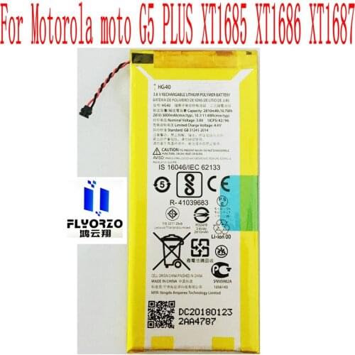 New High Quality 3000mAh HG40 Battery For Motorola moto G5 PLUS XT1685 XT1686 XT1687 Mobile Phone
