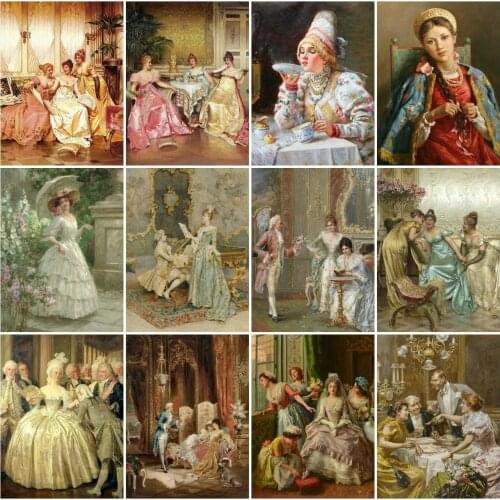 AZQSD Diamond Embroidery Woman Couple Mosaic Rhinestones Diamond Painting Portrait Cross Stitch Handicraft Home Decoration Gift