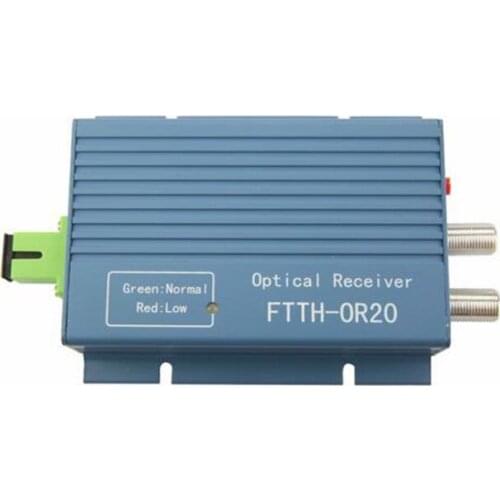 Aluminium CATV FTTH AGC Micro SC APC Simplex Connector with 2 output port WDM for PON FTTH OR20 CATV Fiber Optical Receiver