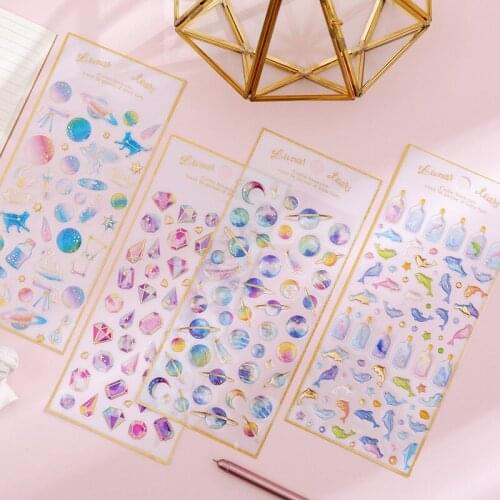 Cute Cat Paper Stickers Kawaii Flamingo Unicorn Decorative Sticker For Scrapbooking Diary Photo Album Stationery School Supplies