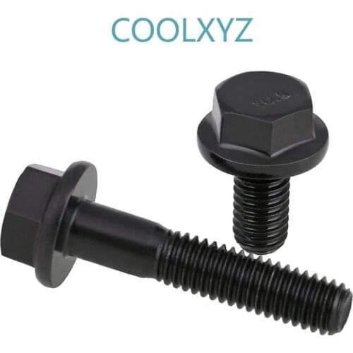 GB5789 10.9 Carbon Steel Outer Hexagon Screw Flange Bolt Flange Hexagon Bolt Half Tooth Screw M5M6M8 5Pcs