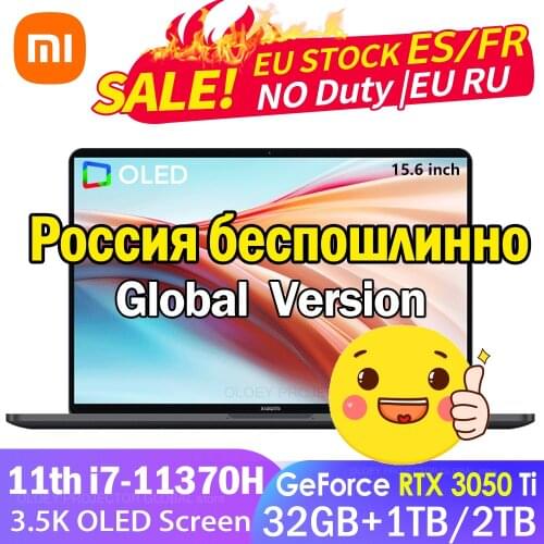 Xiaomi Mi Gaming Laptop Pro X 15 15.6Inch Intel i7-11370H/I5-11300H RTX 3050Ti 16/32GB RAM 512GB/1TB ROM Game Notebook Win10 PC