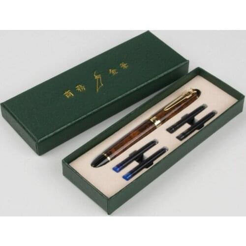 JINHAO Luxury Stainless Steel 0.5mm Nib Writing Fountain Pen Stationery Office School Supplies Brand Ink Pens Monte