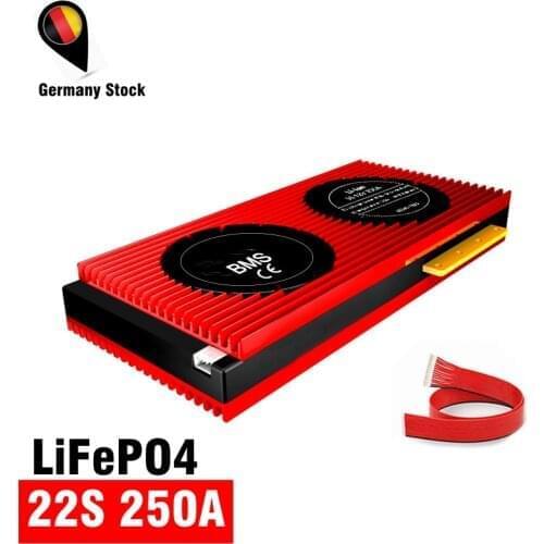 LiFePO4 22S 250A 72V BMS for 3.2V rated Lithium Lipo battery pack for motorcycle Daly battery Management System with balance
