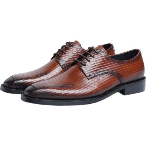 Mens formal leather shoes, British pointed toe laces, leather mens shoes, dresses, wedding shoes