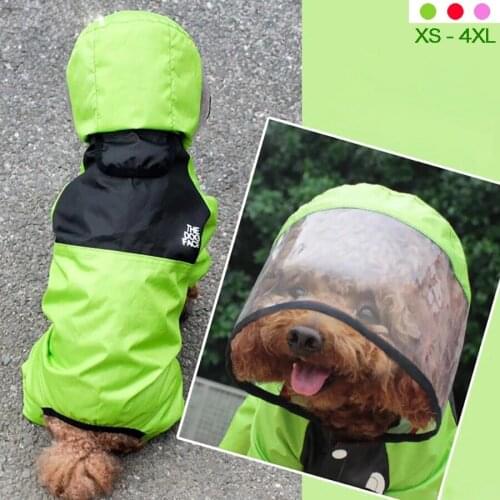 Cute New Impermeable Perro Dog Clothes Jacket Waterproof Mesh Breathable Sweat-Absorbent Dog Raincoat Coat Roupa Puppy Abrigo