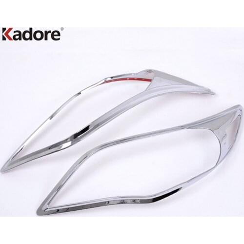 Fit For Toyota Corolla 2011 2012 2013 ABS Chrome Plastic Car Front Headlight Lamp Cover Trim Head Light Lamp Frame Sticker 2pcs