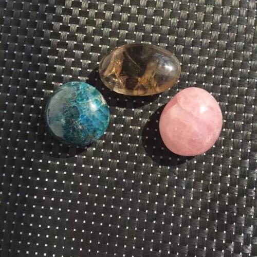 Drop Shipping Natural Blue Apatite Rose Smoky Crystal Gemstone Reiki Healing Crystal Polished Palm Stone Madagascar Wholesale
