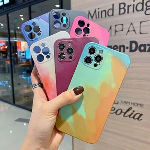 Luxury fashion colorful soft TPU mobile phone protective Case For iPhone 12Mini 11 Pro Max X XR XS Max Protective Back Cover