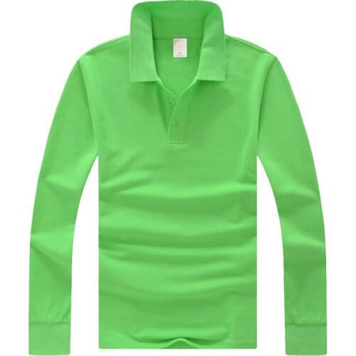 Long Sleeve Polos Shirts Plain Soft Spring Summer Men Camisa Masculina Cotton Material