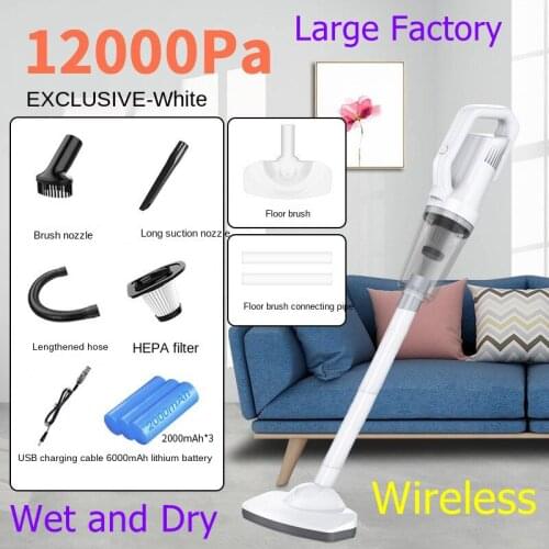 12000pa Mini Car Vacuum Cleaner Wireless Household Small Silent Large Suction Vacuum Cleaner Handheld High Power Vacuum Cleaner