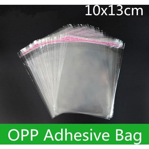 500pcs 10*13cm Self Adhesive Clear OPP/Poly Jewelry Bag Transparent OPP Bag Packing Plastic Gift Packaging Resealable OPP Bag