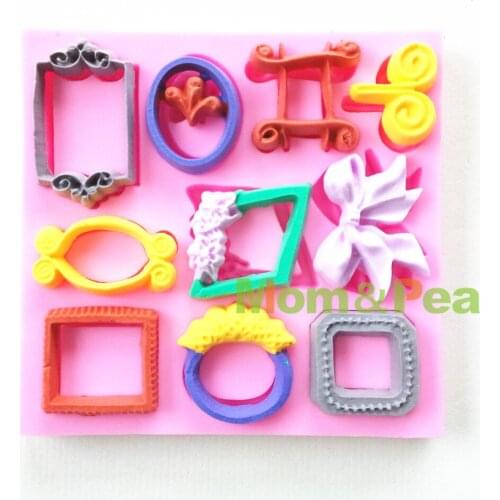 Mom&Pea 0651 Free Shipping Frames Shaped Silicone Mold Cake Decoration Fondant Cake 3D Mold