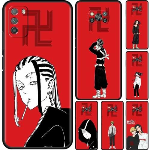 Tokyo Revengers Silicone Phone Case For Xiaomi Poco X3 NFC M3 Pro 5G Pocophone F1 F3 GT For Redmi Note 9S Cover Capas