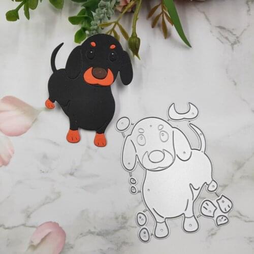 Dog Metal Cutting Dies Stencil Scrapbooking DIY Album Stamp Paper Card Embossing Decor