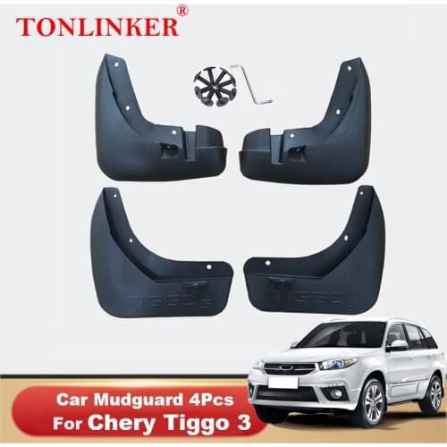 TONLINKER Mudguard For Chery Tiggo 3 2014-2019 2020 Mud Flaps Mudguards Splash Guards Fender Car Mudflaps 4Pcs Car Accessories