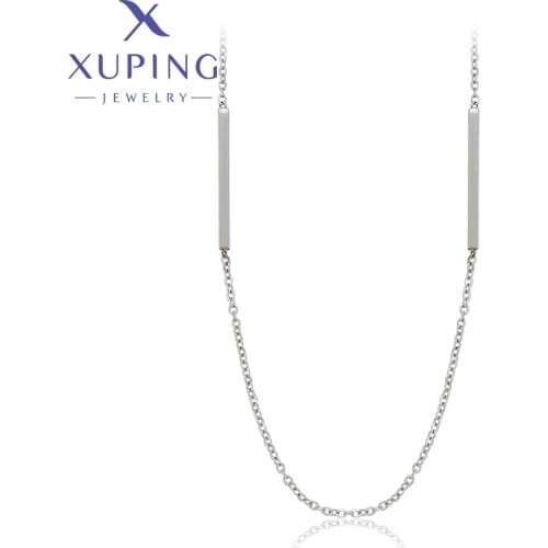 Xuping Jewelry Simple Link Architectural Style Necklace Chain For Women A00281354