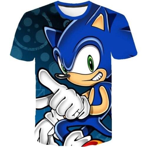 Anime Supersonic funny t shirt 3d print cosplay Clothes Men Sonic Movie Cartoon T-shirt Men Summer Clothing tops punk t shirt