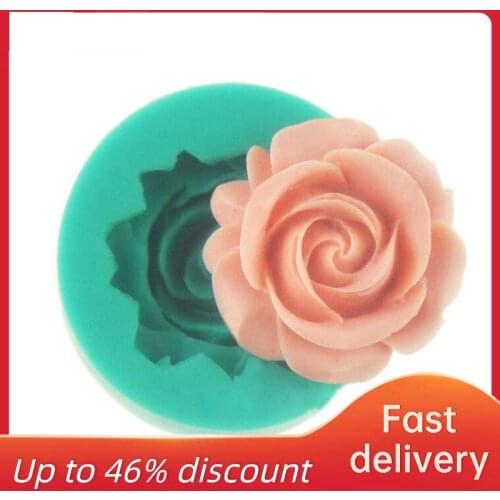 1Pcs Flower Rose Fondant Cake Decorating Mold Small Rose Flower Silicone Mold Fondant Cake Decoration Craft Candy Chocolate Mold