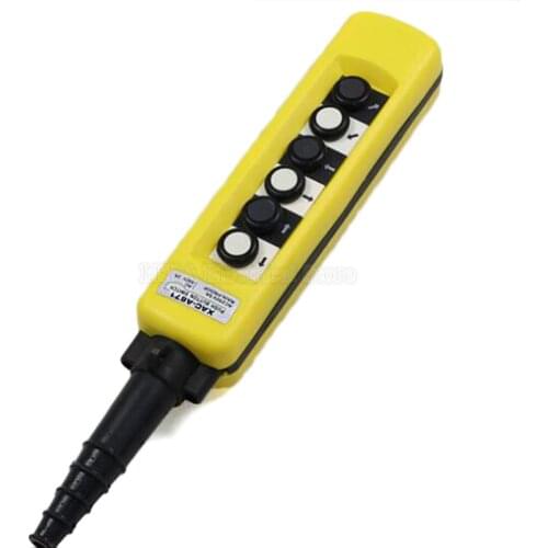 1Pcs XAC-A671 Crane Push Button Switche Waterproof Pendant Control Station Designed For Lifting And Handling Applications Yellow