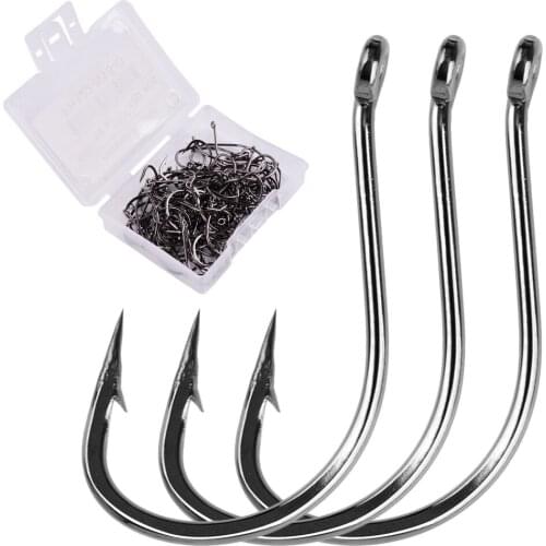 100PCS/ Box IZU Fishing Hook Jig Head Fishing Hooks Freshwater Fishhook Carpfishing Pond Carpe Fish Tackle Accessories