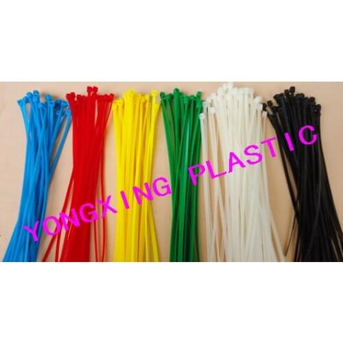 150pcs/lot 2016 new 4color 9.04 inch(50lbs) 4.4x250mm Network Nylon Plastic Cable Wire Zip Tie Cord Strap