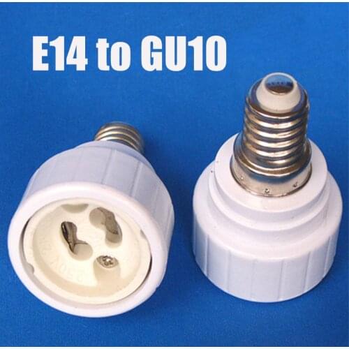 2PCS E14 to GU10 Lamp Holder Converter Lamp Socket Adapter Bulb Base Plug Lamp Holder