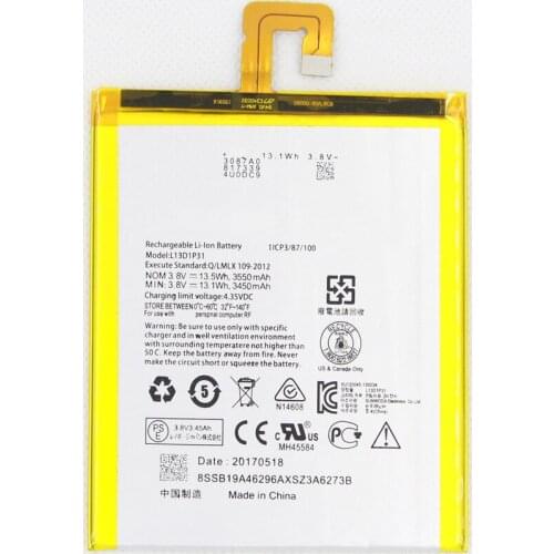 20pcs/lot 3.8V 3450/3550mAh L13D1P31 For Lenovo Tab 2 A7 / A7-10 / A7-20 / A7-30 / A7-10F / A7-20F / A7-30TC / A7-30HC Battery