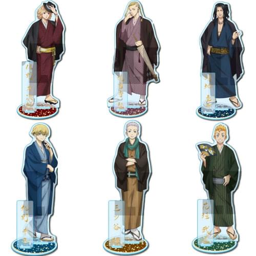 2021 Anime Tokyo Revengers Character Figure Stand Model Cosplay Manjiro Ken Takemichi Hinata Plate Acrylic Figure Model Props